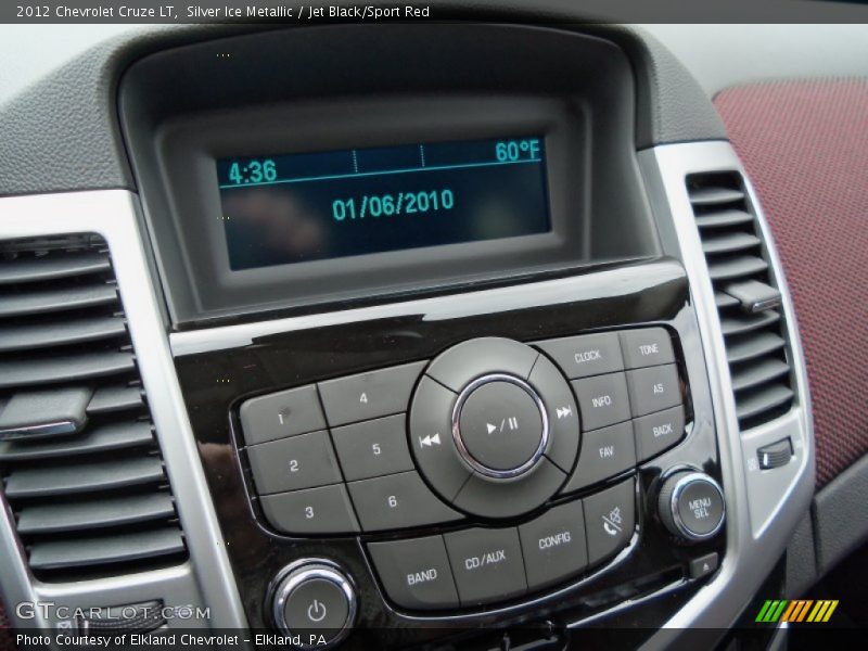 Silver Ice Metallic / Jet Black/Sport Red 2012 Chevrolet Cruze LT