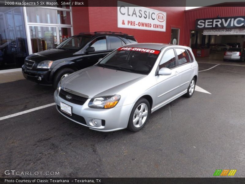 Silver / Black 2008 Kia Spectra 5 SX Wagon