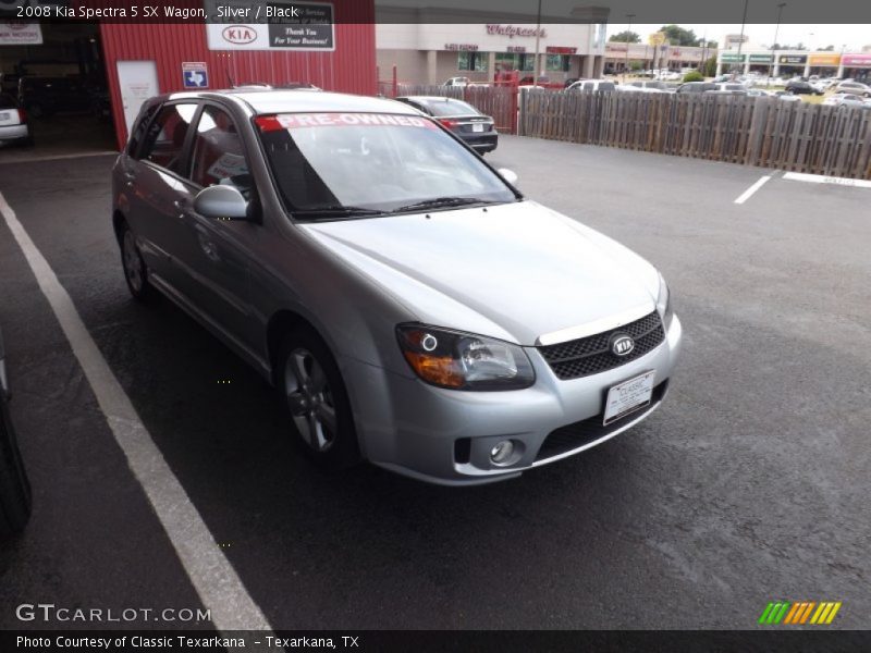 Silver / Black 2008 Kia Spectra 5 SX Wagon