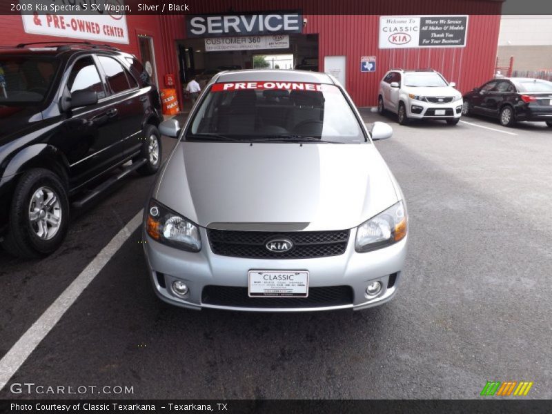 Silver / Black 2008 Kia Spectra 5 SX Wagon