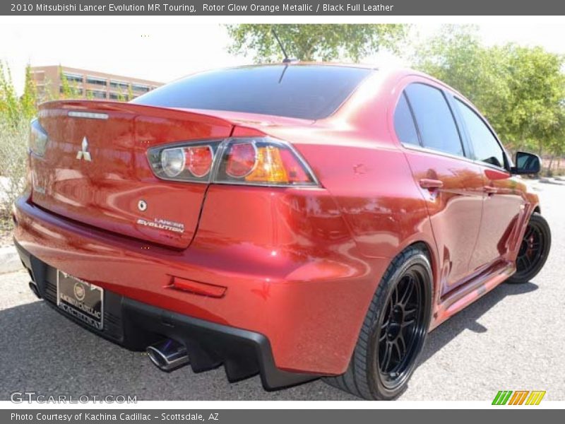 Rotor Glow Orange Metallic / Black Full Leather 2010 Mitsubishi Lancer Evolution MR Touring