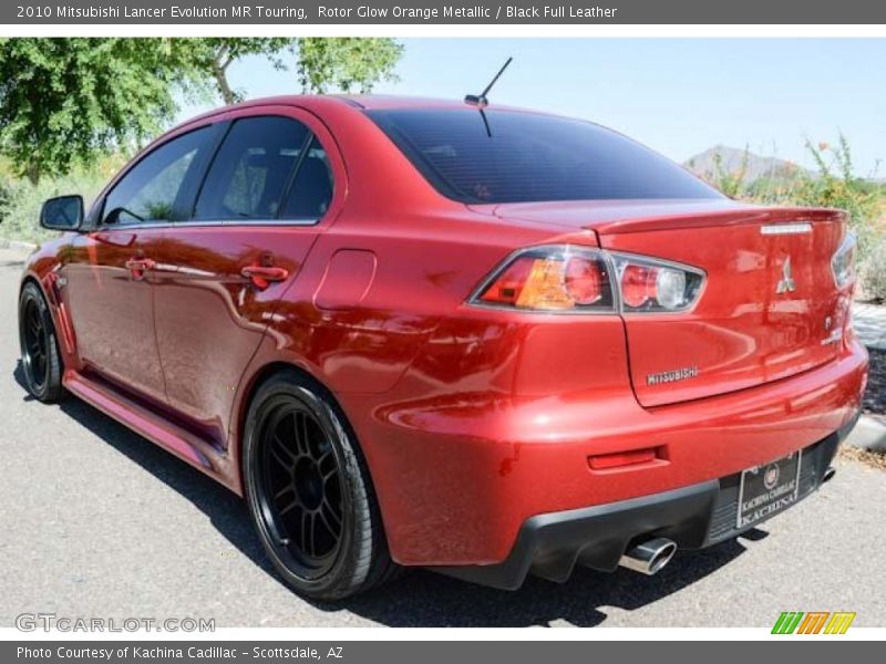 Rotor Glow Orange Metallic / Black Full Leather 2010 Mitsubishi Lancer Evolution MR Touring