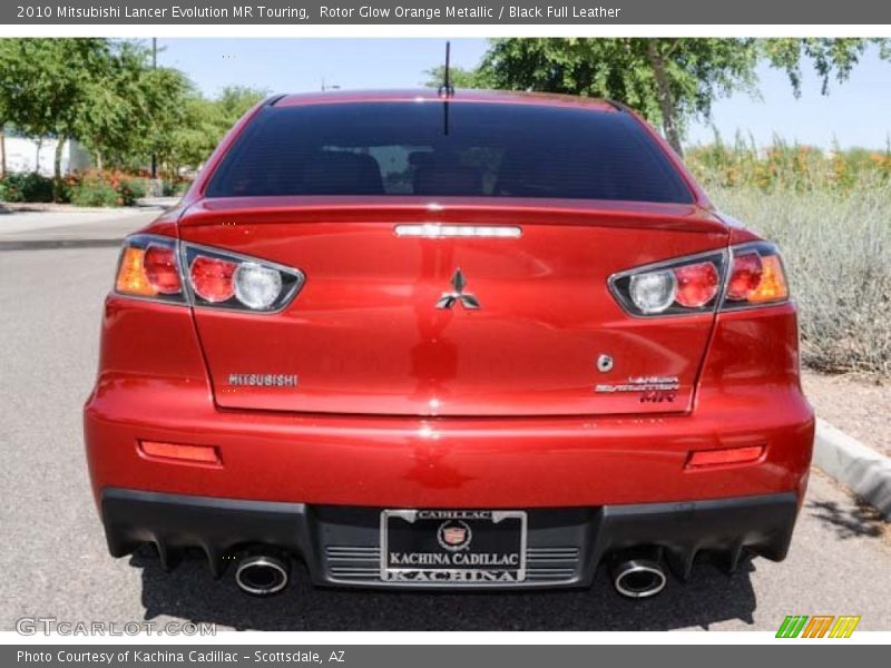 Rotor Glow Orange Metallic / Black Full Leather 2010 Mitsubishi Lancer Evolution MR Touring