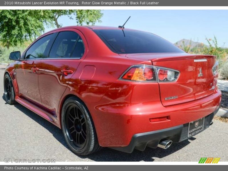 Rotor Glow Orange Metallic / Black Full Leather 2010 Mitsubishi Lancer Evolution MR Touring