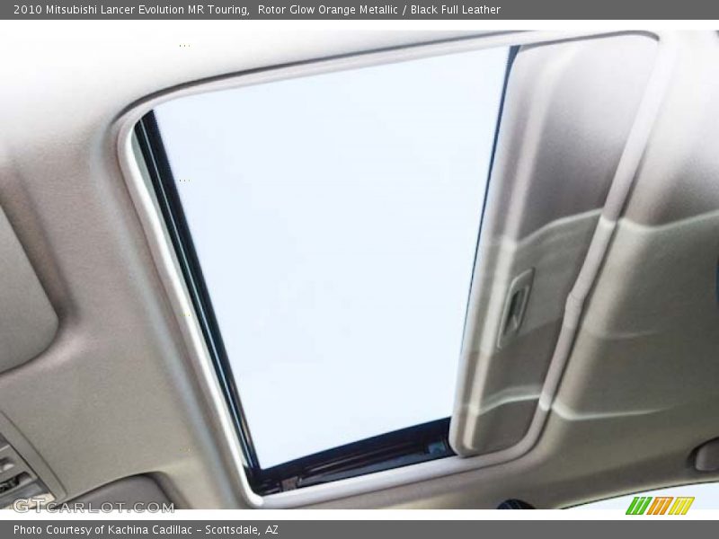 Rotor Glow Orange Metallic / Black Full Leather 2010 Mitsubishi Lancer Evolution MR Touring