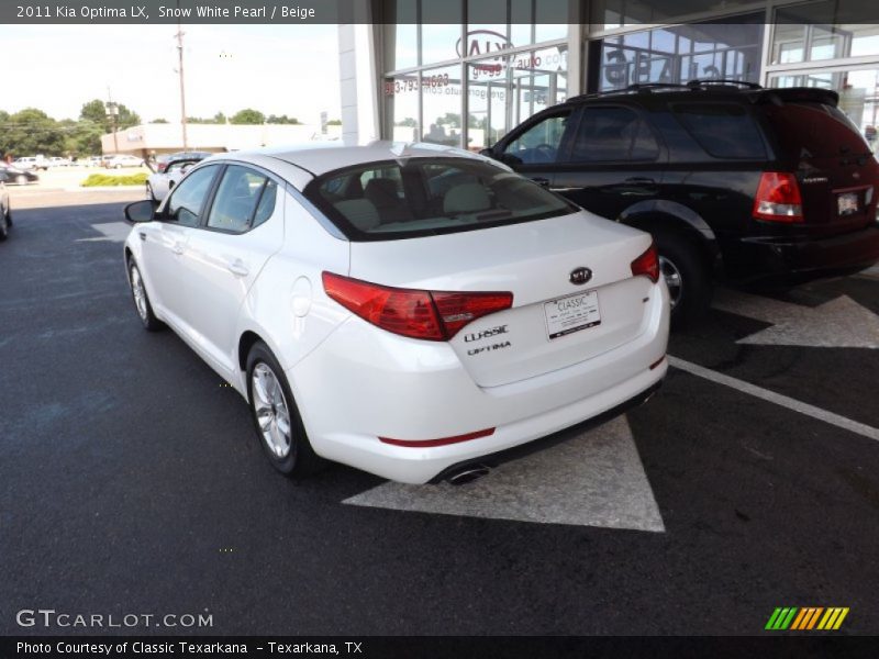 Snow White Pearl / Beige 2011 Kia Optima LX