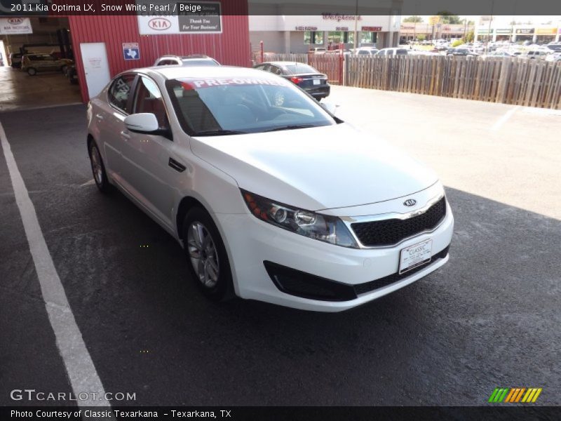 Snow White Pearl / Beige 2011 Kia Optima LX