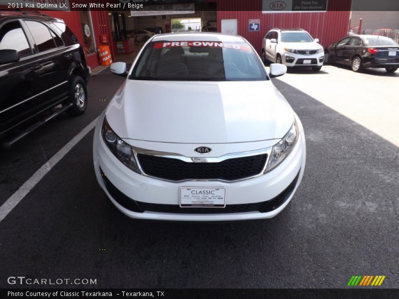 Snow White Pearl / Beige 2011 Kia Optima LX