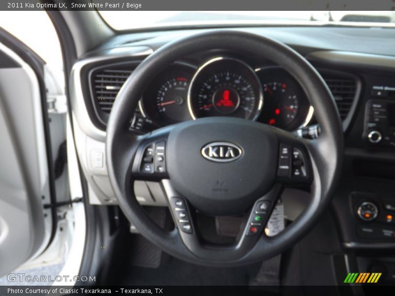 Snow White Pearl / Beige 2011 Kia Optima LX