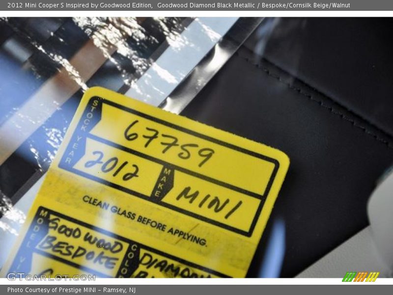 Goodwood Diamond Black Metallic / Bespoke/Cornsilk Beige/Walnut 2012 Mini Cooper S Inspired by Goodwood Edition