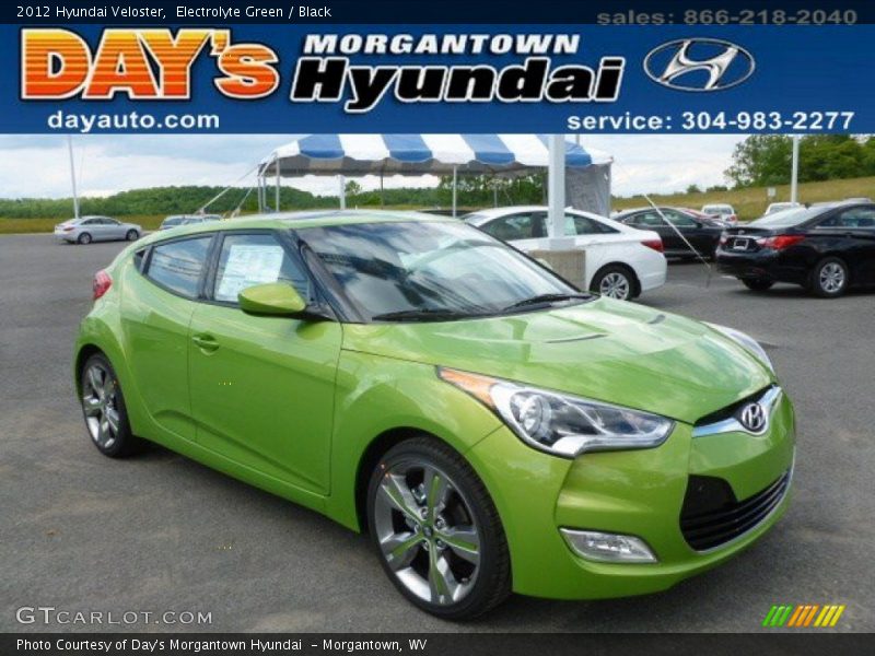 Electrolyte Green / Black 2012 Hyundai Veloster