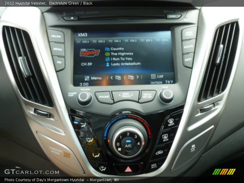 Controls of 2012 Veloster 