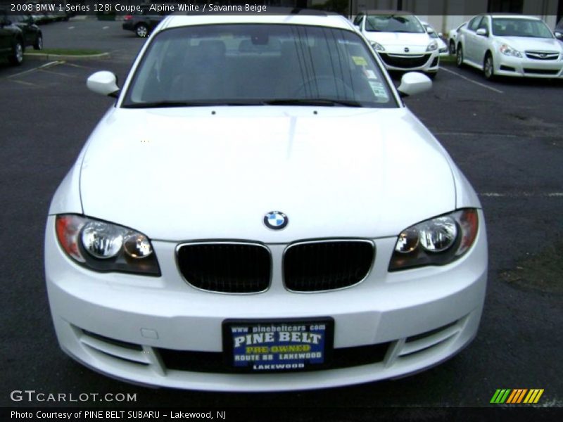 Alpine White / Savanna Beige 2008 BMW 1 Series 128i Coupe
