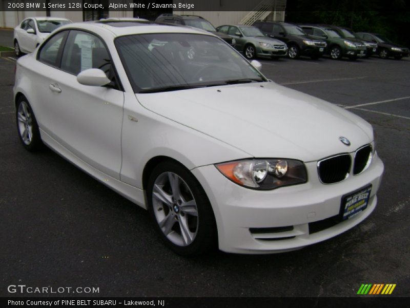 Alpine White / Savanna Beige 2008 BMW 1 Series 128i Coupe