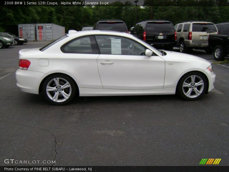 Alpine White / Savanna Beige 2008 BMW 1 Series 128i Coupe