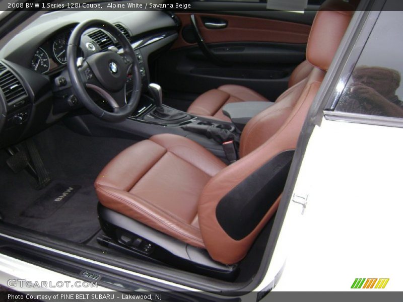 Alpine White / Savanna Beige 2008 BMW 1 Series 128i Coupe