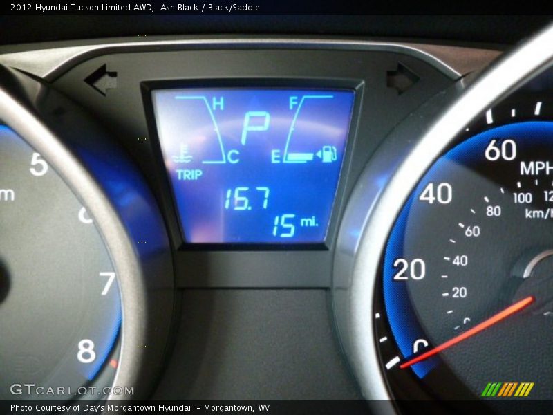 Ash Black / Black/Saddle 2012 Hyundai Tucson Limited AWD