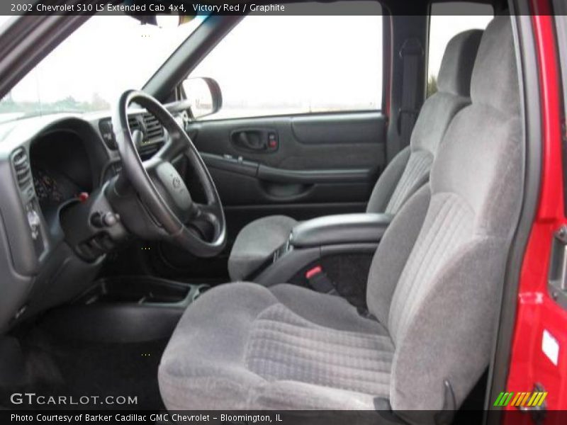 Victory Red / Graphite 2002 Chevrolet S10 LS Extended Cab 4x4