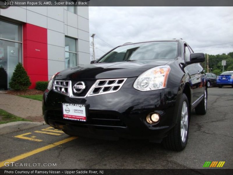 Super Black / Black 2012 Nissan Rogue SL AWD
