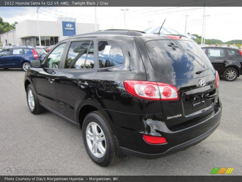 Twilight Black / Gray 2012 Hyundai Santa Fe GLS V6 AWD