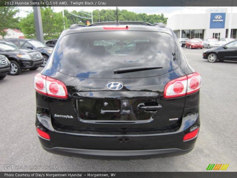 Twilight Black / Gray 2012 Hyundai Santa Fe GLS V6 AWD