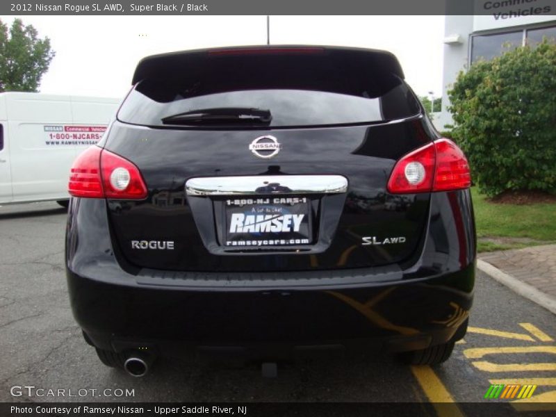 Super Black / Black 2012 Nissan Rogue SL AWD