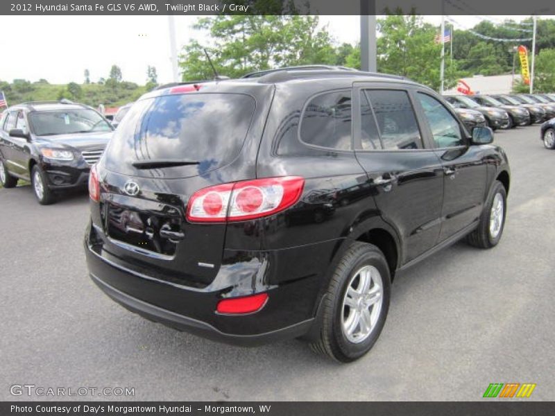 Twilight Black / Gray 2012 Hyundai Santa Fe GLS V6 AWD