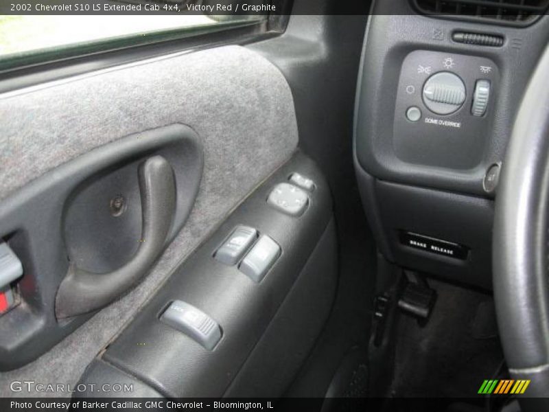 Victory Red / Graphite 2002 Chevrolet S10 LS Extended Cab 4x4