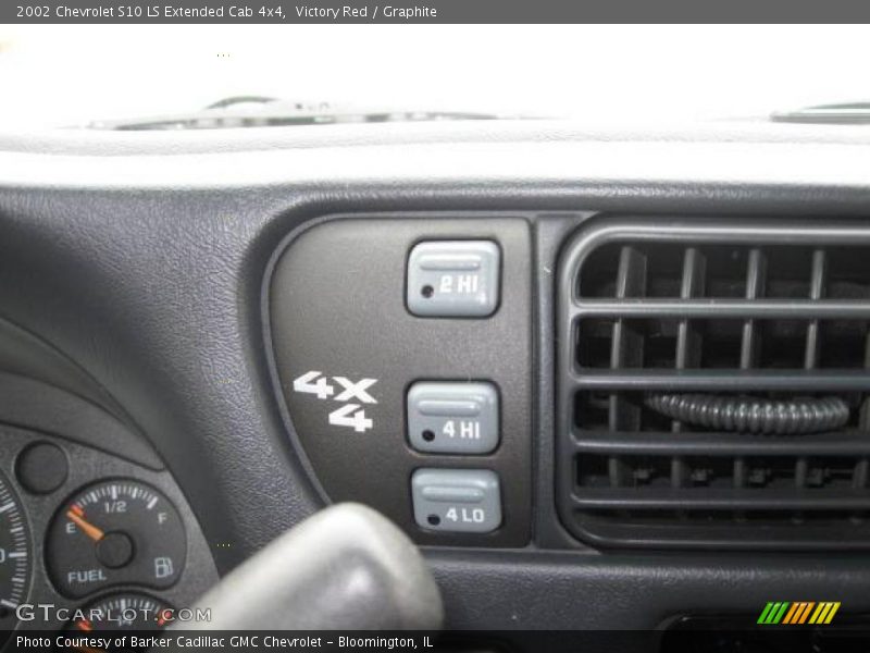 Victory Red / Graphite 2002 Chevrolet S10 LS Extended Cab 4x4