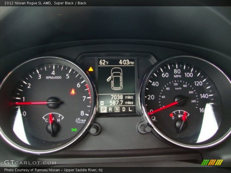 Super Black / Black 2012 Nissan Rogue SL AWD