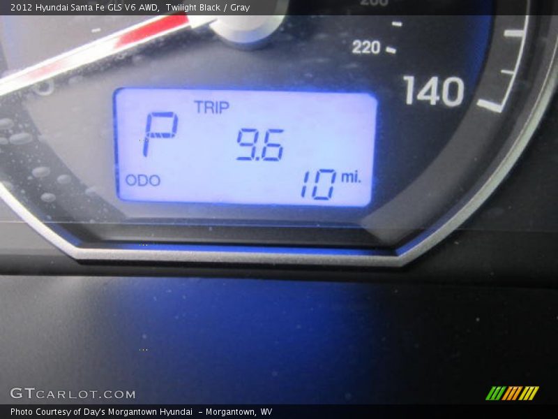 Twilight Black / Gray 2012 Hyundai Santa Fe GLS V6 AWD