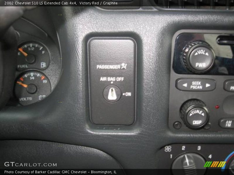 Victory Red / Graphite 2002 Chevrolet S10 LS Extended Cab 4x4