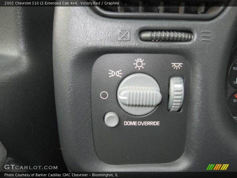 Victory Red / Graphite 2002 Chevrolet S10 LS Extended Cab 4x4