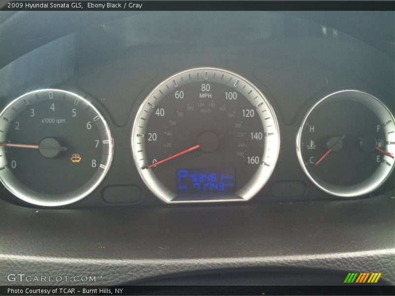 Ebony Black / Gray 2009 Hyundai Sonata GLS