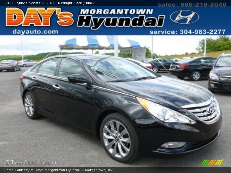 Midnight Black / Black 2013 Hyundai Sonata SE 2.0T
