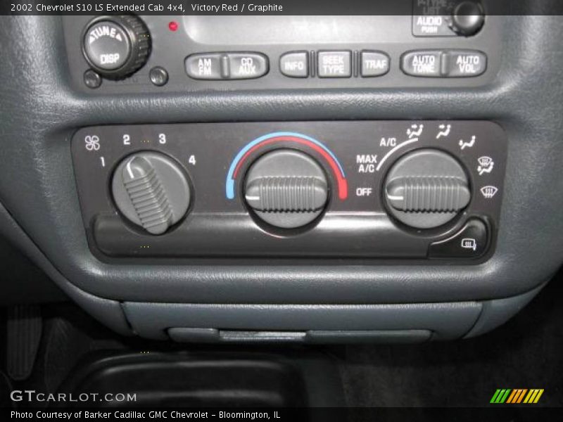 Victory Red / Graphite 2002 Chevrolet S10 LS Extended Cab 4x4