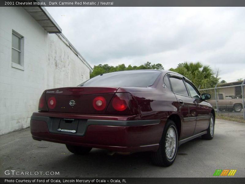 Dark Carmine Red Metallic / Neutral 2001 Chevrolet Impala