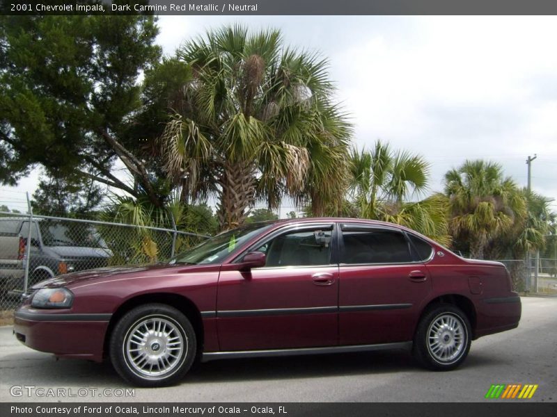 Dark Carmine Red Metallic / Neutral 2001 Chevrolet Impala