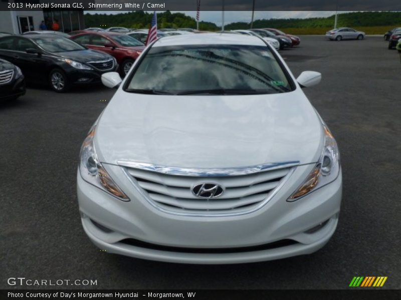 Shimmering White / Camel 2013 Hyundai Sonata GLS