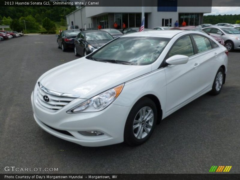 Shimmering White / Camel 2013 Hyundai Sonata GLS