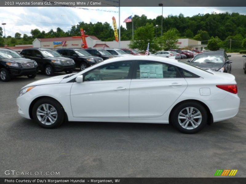 Shimmering White / Camel 2013 Hyundai Sonata GLS
