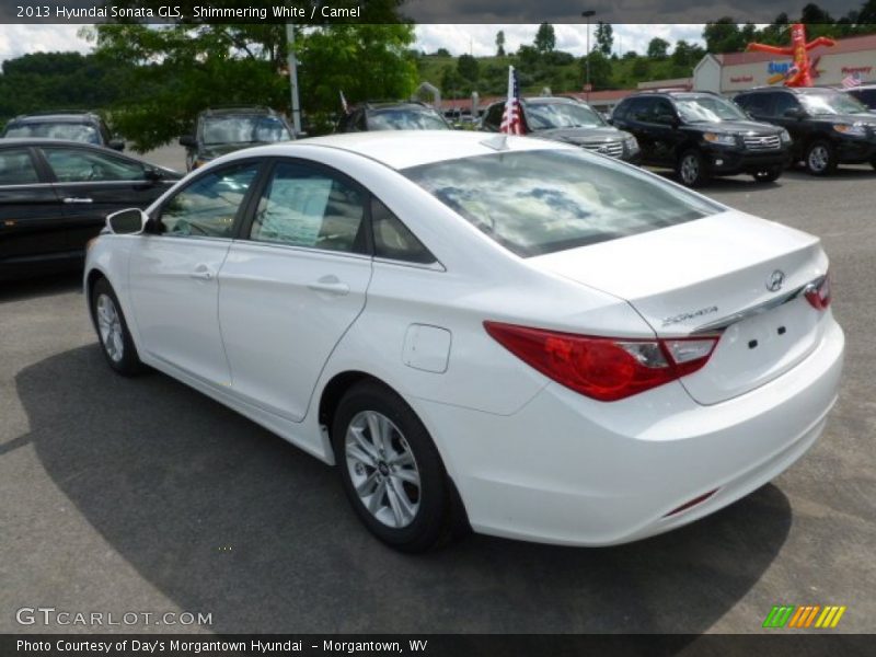 Shimmering White / Camel 2013 Hyundai Sonata GLS