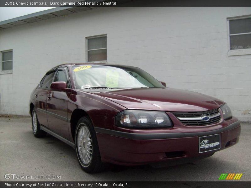 Dark Carmine Red Metallic / Neutral 2001 Chevrolet Impala