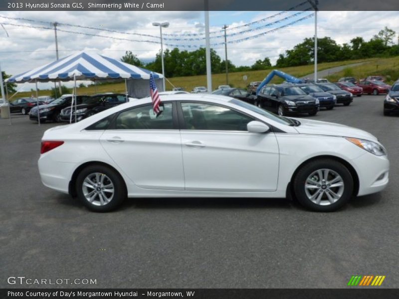 Shimmering White / Camel 2013 Hyundai Sonata GLS