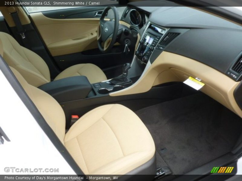 Shimmering White / Camel 2013 Hyundai Sonata GLS