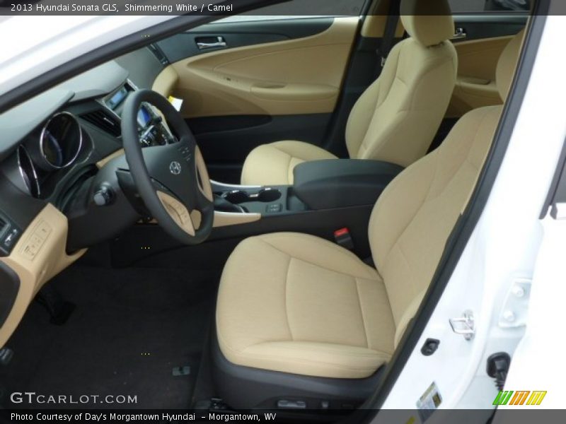 Shimmering White / Camel 2013 Hyundai Sonata GLS
