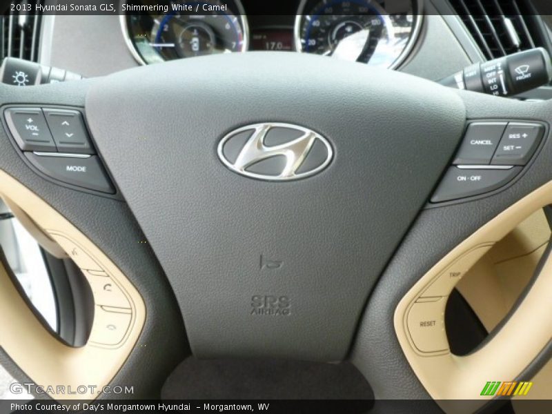 Shimmering White / Camel 2013 Hyundai Sonata GLS