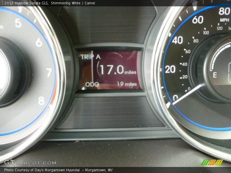 Shimmering White / Camel 2013 Hyundai Sonata GLS
