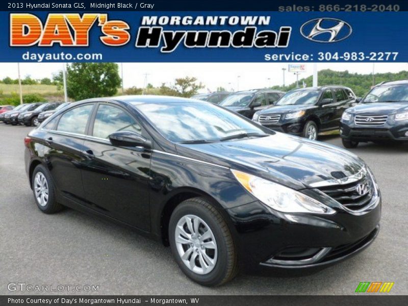 Midnight Black / Gray 2013 Hyundai Sonata GLS