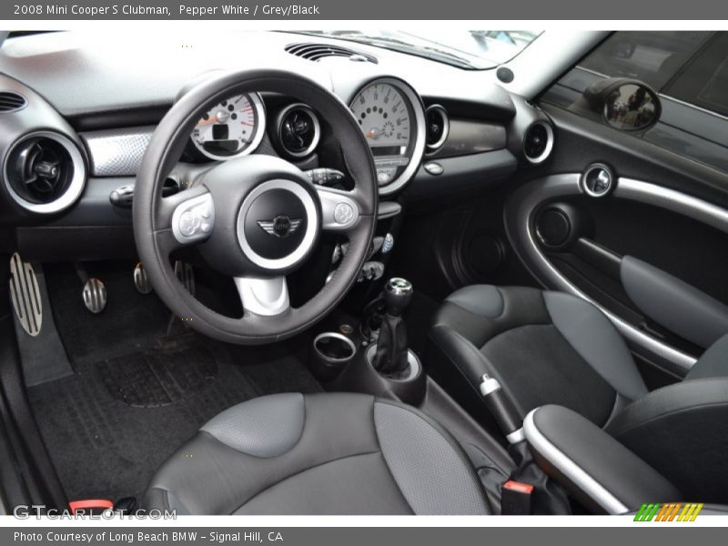 Pepper White / Grey/Black 2008 Mini Cooper S Clubman